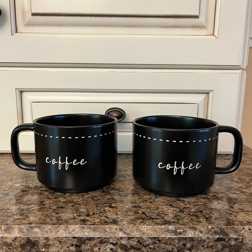 Black 'Coffee' Ceramic Mug